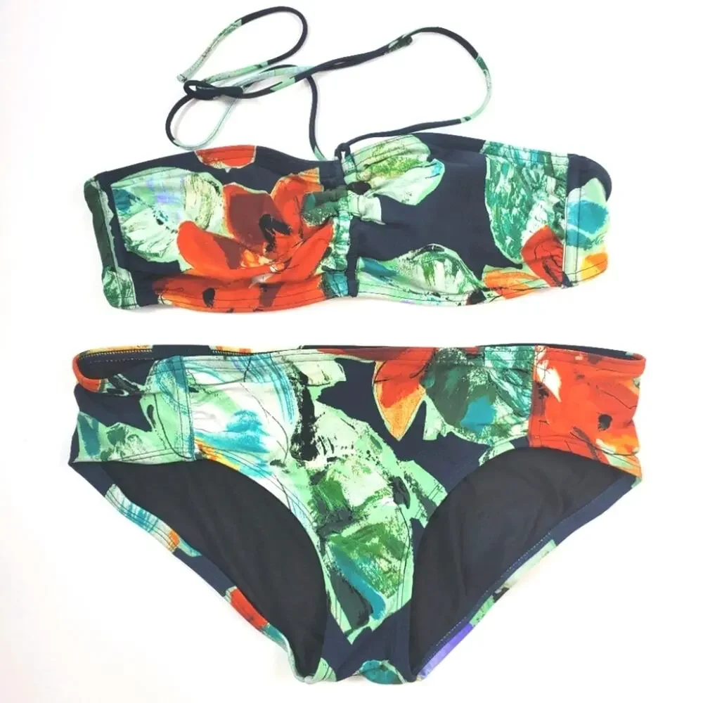 Gap Body Floral Bandeau Bikini size small